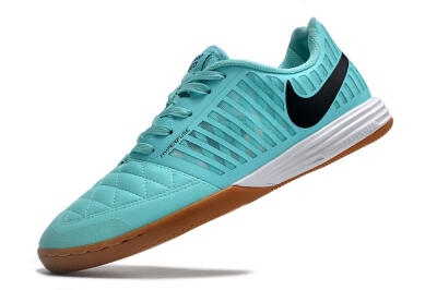 Men's Nike Lunar Gato 2 IC Indoor & Futsal Low-Tops Football Shoes - Jade/Black/White