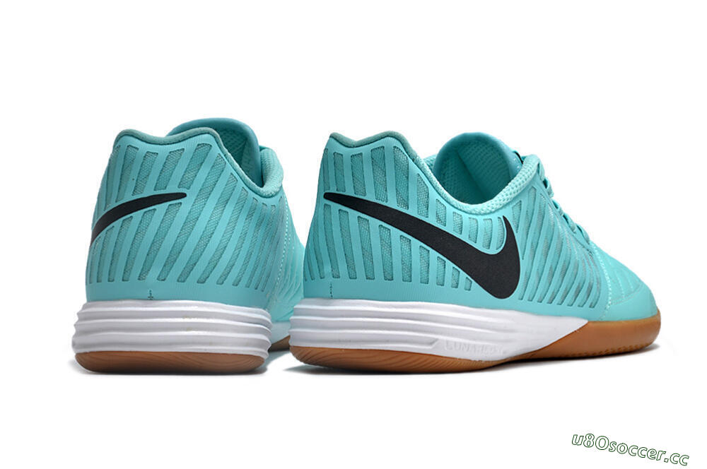 Men's Nike Lunar Gato 2 IC Indoor & Futsal Low-Tops Football Shoes - Jade/Black/White 6
