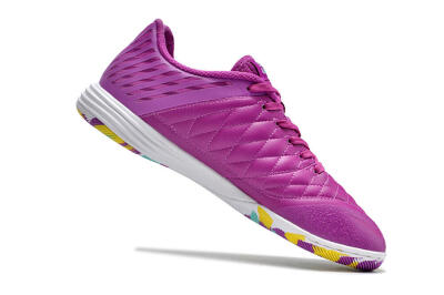 Men's Nike Lunar Gato 2 IC Indoor & Futsal Low-Tops Football Shoes - Purple/Black/Rainbow