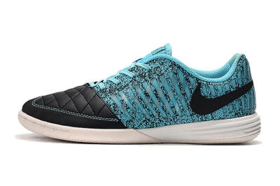 Men's Nike Lunar Gato 2 IC Indoor & Futsal Low-Tops Football Shoes - Black/Jade/White