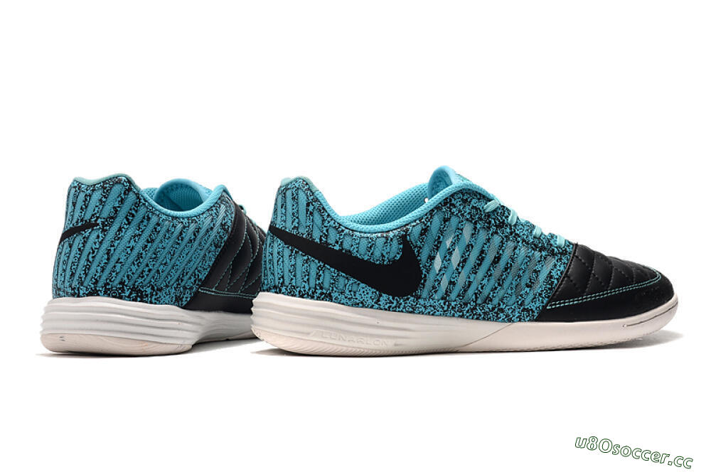 Men's Nike Lunar Gato 2 IC Indoor & Futsal Low-Tops Football Shoes - Black/Jade/White 5