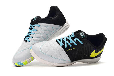 Men's Nike Lunar Gato 2 IC Indoor & Futsal Low-Tops Football Shoes - Black/Blue/Yellow