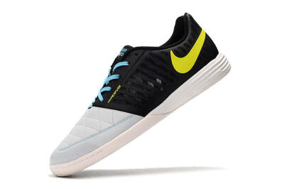 Men's Nike Lunar Gato 2 IC Indoor & Futsal Low-Tops Football Shoes - Black/Blue/Yellow