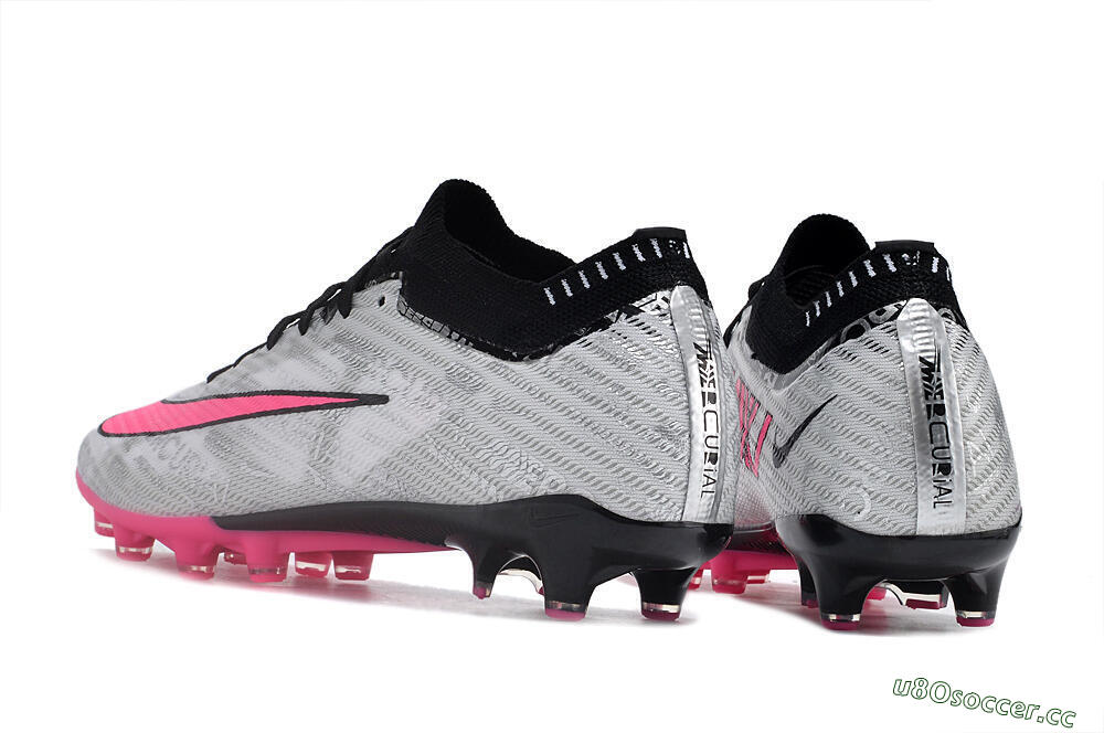 Men's Nike Air Zoom Mercurial Superfly 9 Elite FG Firm Ground Low-Tops Football Boots - Silver/Pink/Black 4
