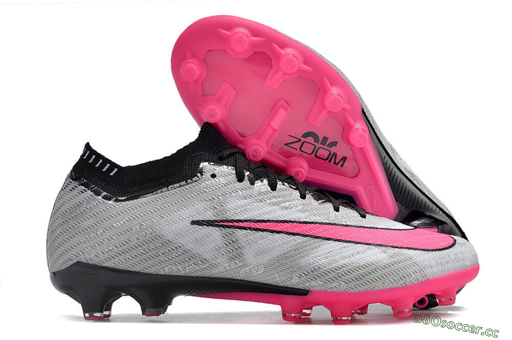 Men's Nike Air Zoom Mercurial Superfly 9 Elite FG Firm Ground Low-Tops Football Boots - Silver/Pink/Black 2