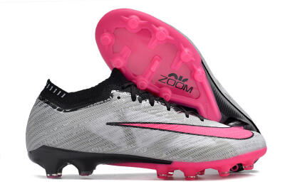 Men's Nike Air Zoom Mercurial Superfly 9 Elite FG Firm Ground Low-Tops Football Boots - Silver/Pink/Black