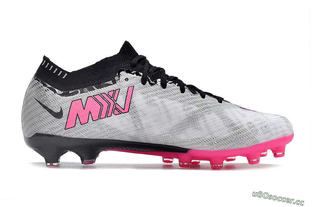 Men's Nike Air Zoom Mercurial Superfly 9 Elite FG Firm Ground Low-Tops Football Boots - Silver/Pink/Black 5