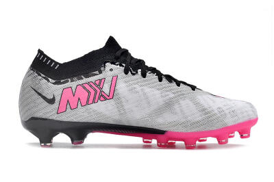 Men's Nike Air Zoom Mercurial Superfly 9 Elite FG Firm Ground Low-Tops Football Boots - Silver/Pink/Black