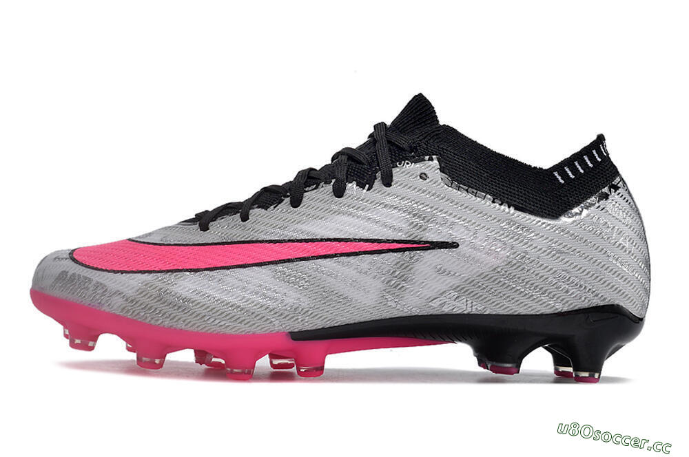 Men's Nike Air Zoom Mercurial Superfly 9 Elite FG Firm Ground Low-Tops Football Boots - Silver/Pink/Black 0