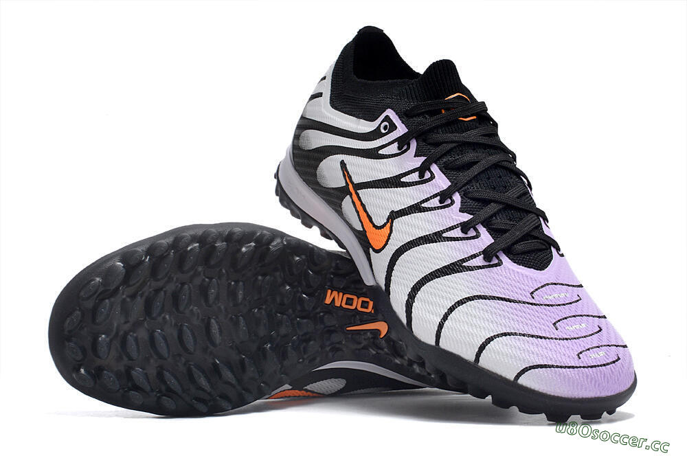 Unisex Nike Air Zoom Mercurial Vapor 14 Elite TF Artificial Turf Low-Tops Football Shoes - Purple/Black/Orange 1