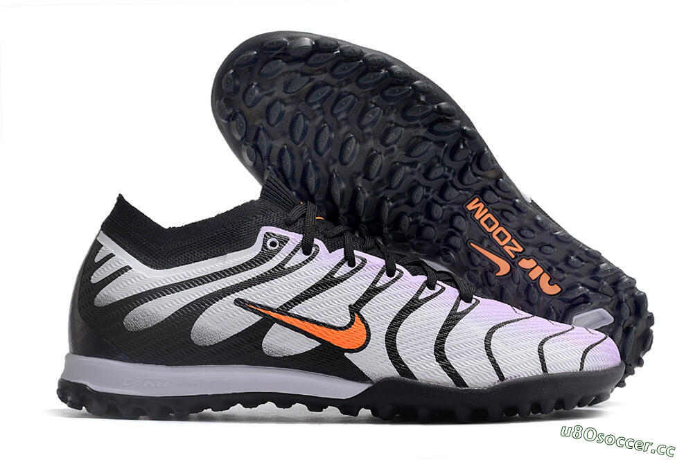 Unisex Nike Air Zoom Mercurial Vapor 14 Elite TF Artificial Turf Low-Tops Football Shoes - Purple/Black/Orange 2