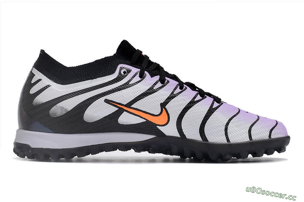 Unisex Nike Air Zoom Mercurial Vapor 14 Elite TF Artificial Turf Low-Tops Football Shoes - Purple/Black/Orange 5
