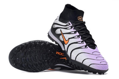 Unisex Nike Air Zoom Mercurial Superfly 9 Elite TF Artificial Turf High-Tops Football Shoes - Purple/Black/Orange