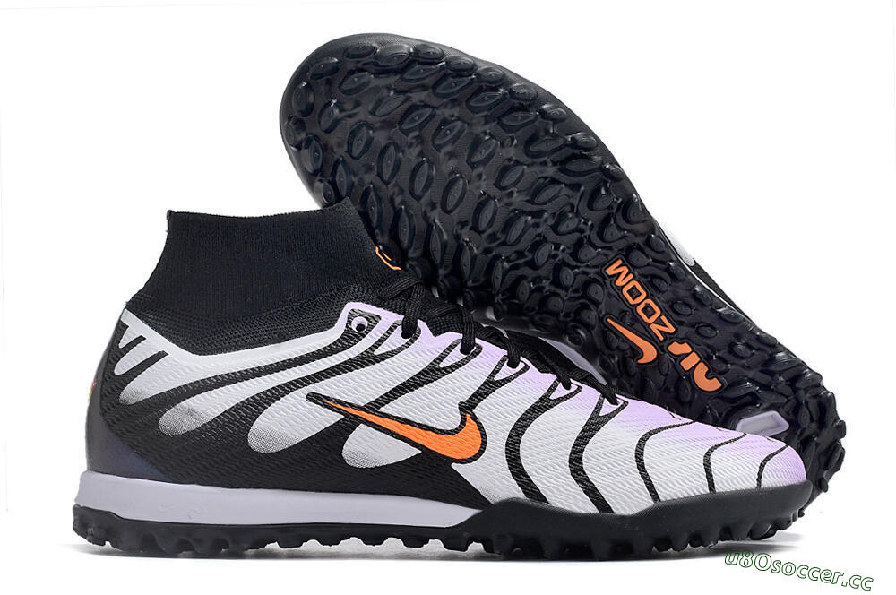 Unisex Nike Air Zoom Mercurial Superfly 9 Elite TF Artificial Turf High-Tops Football Shoes - Purple/Black/Orange 2
