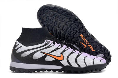 Unisex Nike Air Zoom Mercurial Superfly 9 Elite TF Artificial Turf High-Tops Football Shoes - Purple/Black/Orange