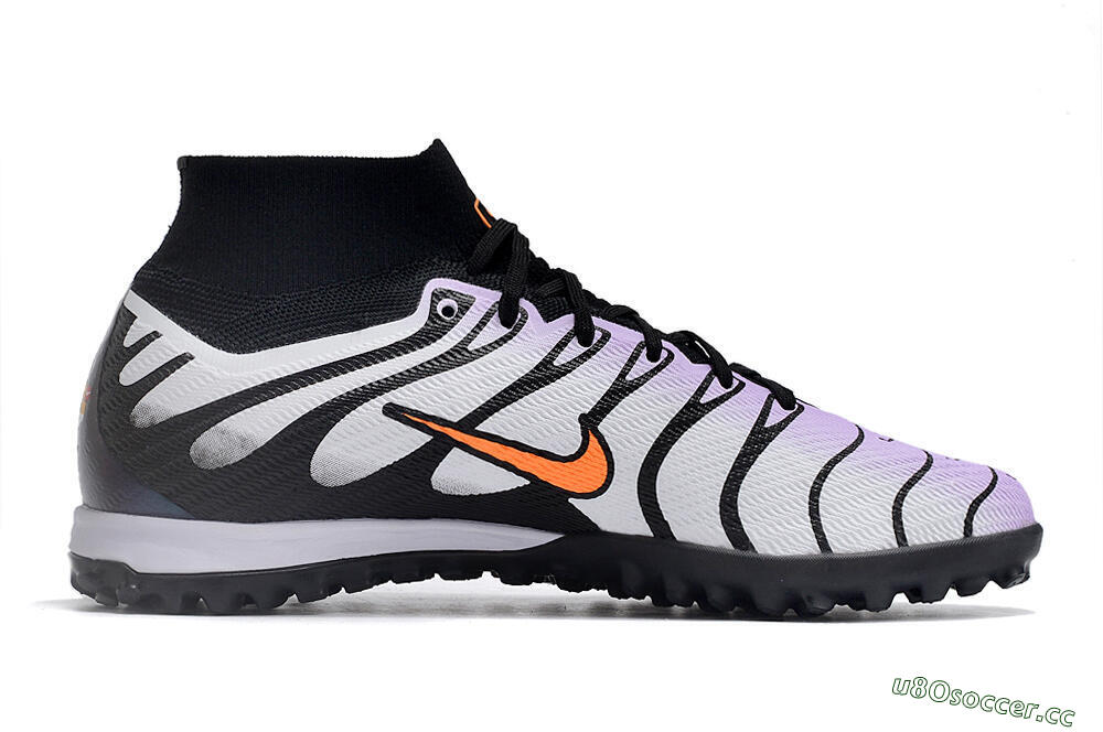 Unisex Nike Air Zoom Mercurial Superfly 9 Elite TF Artificial Turf High-Tops Football Shoes - Purple/Black/Orange 5