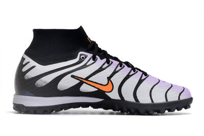 Unisex Nike Air Zoom Mercurial Superfly 9 Elite TF Artificial Turf High-Tops Football Shoes - Purple/Black/Orange