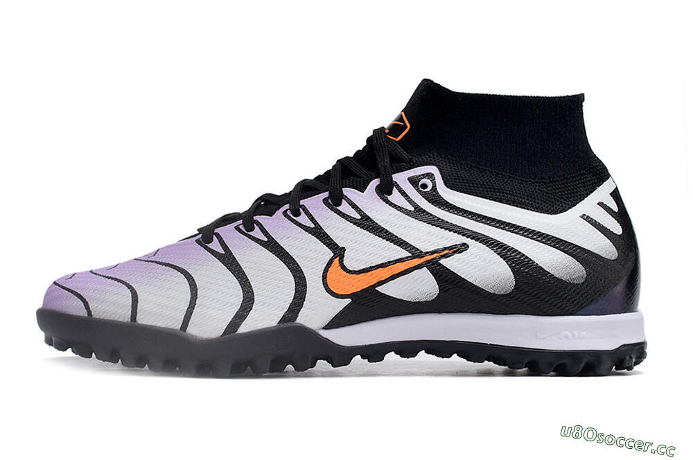 Unisex Nike Air Zoom Mercurial Superfly 9 Elite TF Artificial Turf High-Tops Football Shoes - Purple/Black/Orange 0