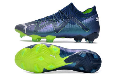 Men's Puma Future Ultimate FG Firm Ground Low-Tops Football Boots - Blue/Black/Yellow