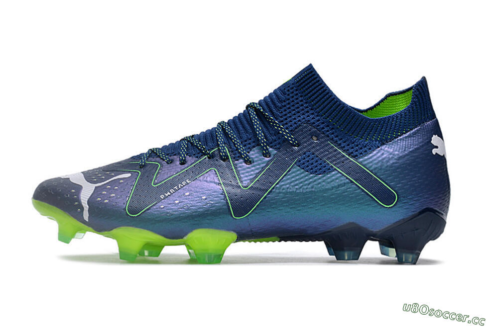 Men's Puma Future Ultimate FG Firm Ground Low-Tops Football Boots - Blue/Black/Yellow 0