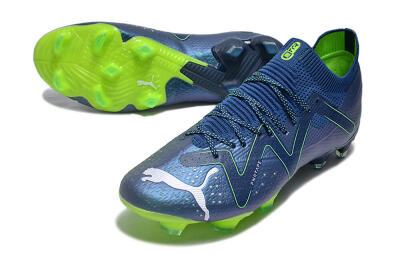 Men's Puma Future Ultimate FG Firm Ground Low-Tops Football Boots - Blue/Black/Yellow