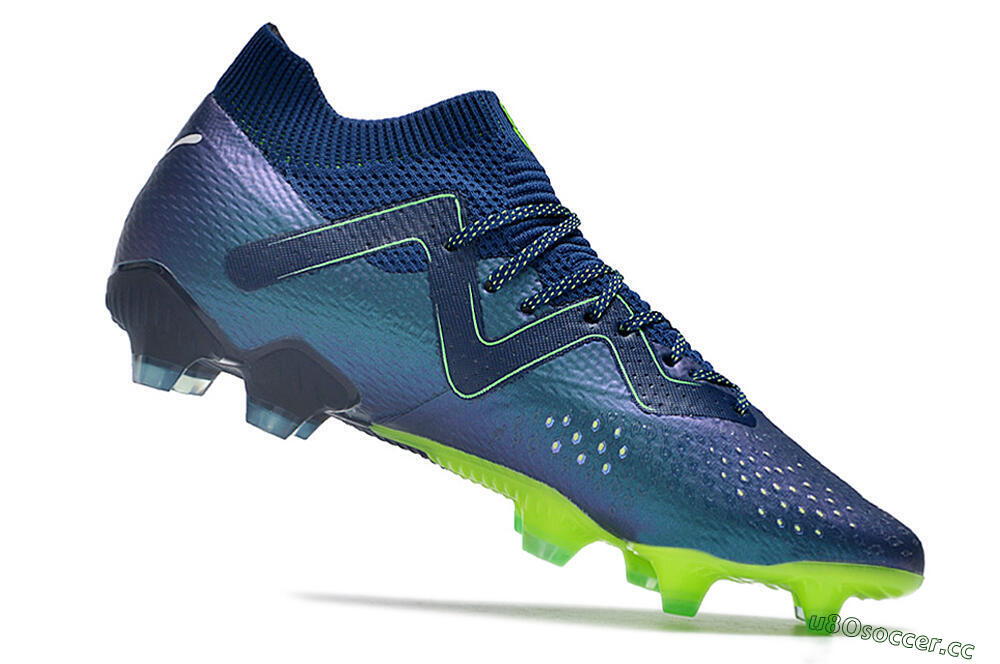 Men's Puma Future Ultimate FG Firm Ground Low-Tops Football Boots - Blue/Black/Yellow 4