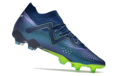 Men's Puma Future Ultimate FG Firm Ground Low-Tops Football Boots - Blue/Black/Yellow