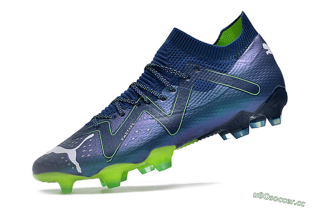 Men's Puma Future Ultimate FG Firm Ground Low-Tops Football Boots - Blue/Black/Yellow 5