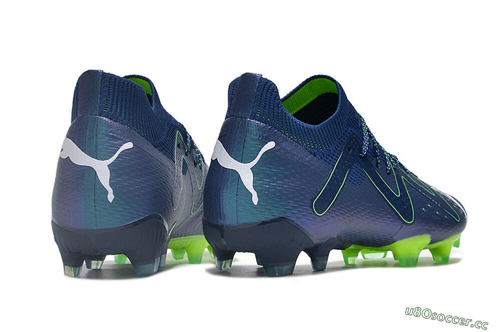 Men's Puma Future Ultimate FG Firm Ground Low-Tops Football Boots - Blue/Black/Yellow 6