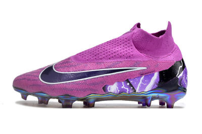 Men's Nike Phantom GX DF Elite FG Firm Ground High-Tops Football Boots - Purple/Black/White/Gold