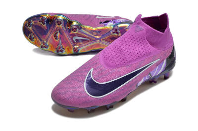 Men's Nike Phantom GX DF Elite FG Firm Ground High-Tops Football Boots - Purple/Black/White/Gold