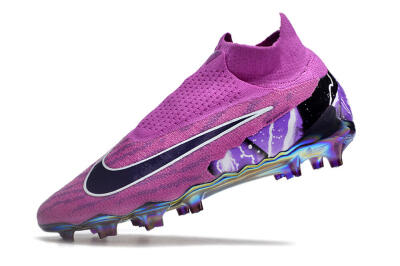 Men's Nike Phantom GX DF Elite FG Firm Ground High-Tops Football Boots - Purple/Black/White/Gold