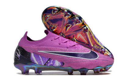 Men's Nike Phantom GX Elite FG Firm Ground Low-Tops Football Boots - Purple/Black/White/Gold