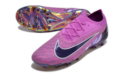 Men's Nike Phantom GX Elite FG Firm Ground Low-Tops Football Boots - Purple/Black/White/Gold