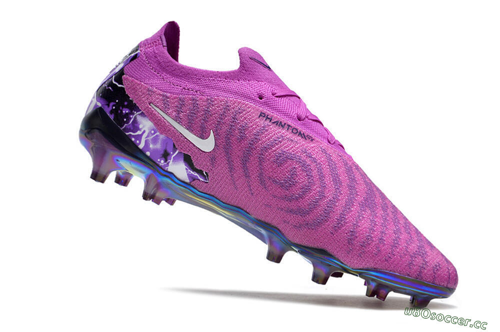 Men's Nike Phantom GX Elite FG Firm Ground Low-Tops Football Boots - Purple/Black/White/Gold 4