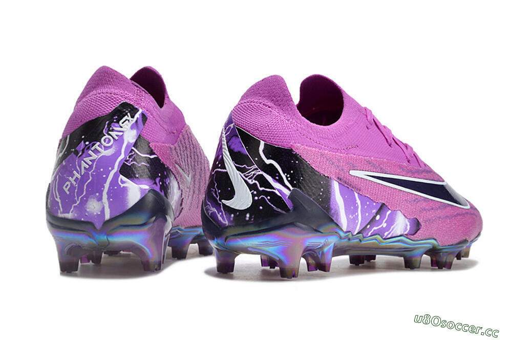 Men's Nike Phantom GX Elite FG Firm Ground Low-Tops Football Boots - Purple/Black/White/Gold 6