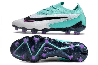 Men's Nike Phantom GX Elite FG Firm Ground Low-Tops Football Boots - Silver/Blue/Purple/Black