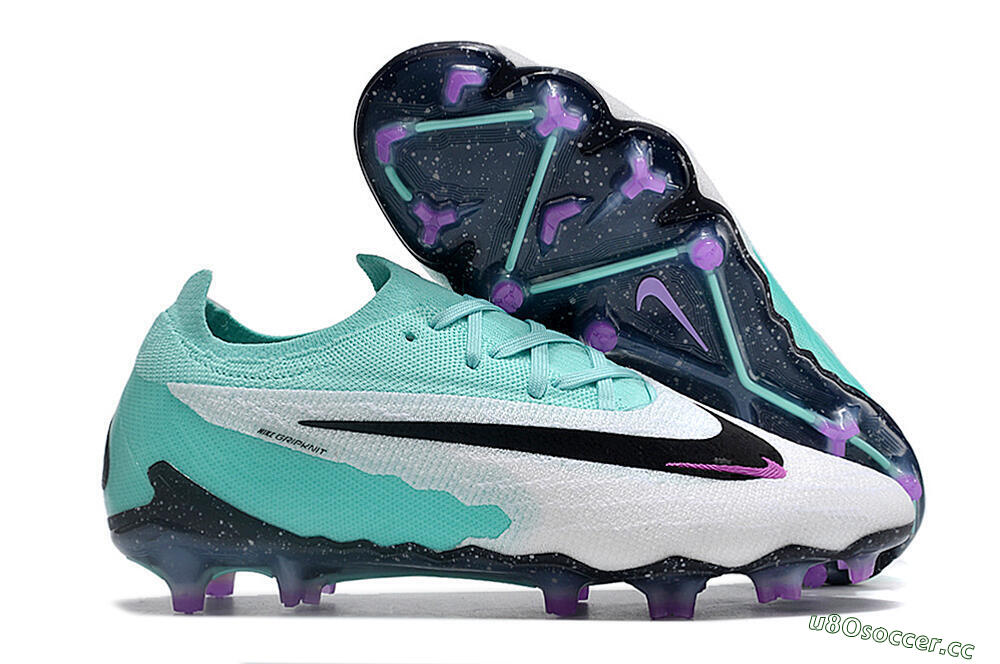 Men's Nike Phantom GX Elite FG Firm Ground Low-Tops Football Boots - Silver/Blue/Purple/Black 2