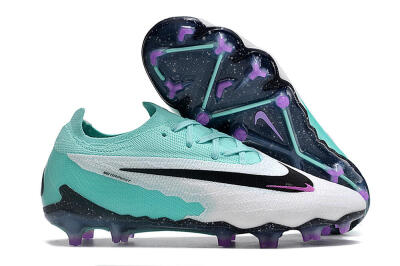 Men's Nike Phantom GX Elite FG Firm Ground Low-Tops Football Boots - Silver/Blue/Purple/Black