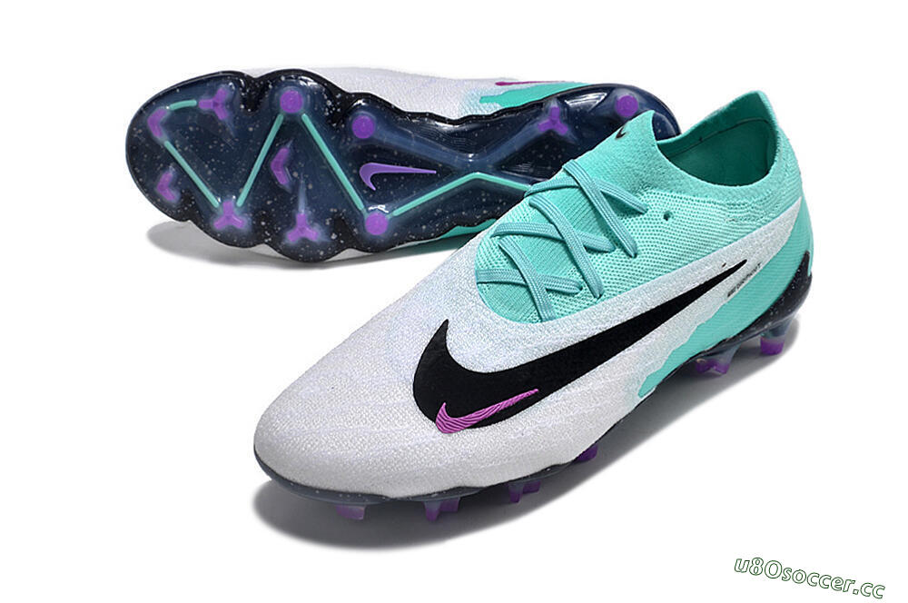 Men's Nike Phantom GX Elite FG Firm Ground Low-Tops Football Boots - Silver/Blue/Purple/Black 3