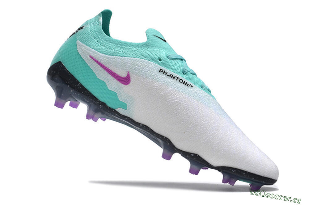 Men's Nike Phantom GX Elite FG Firm Ground Low-Tops Football Boots - Silver/Blue/Purple/Black 4