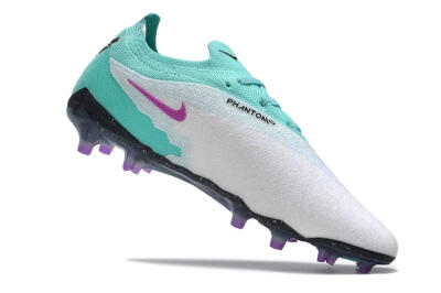 Men's Nike Phantom GX Elite FG Firm Ground Low-Tops Football Boots - Silver/Blue/Purple/Black