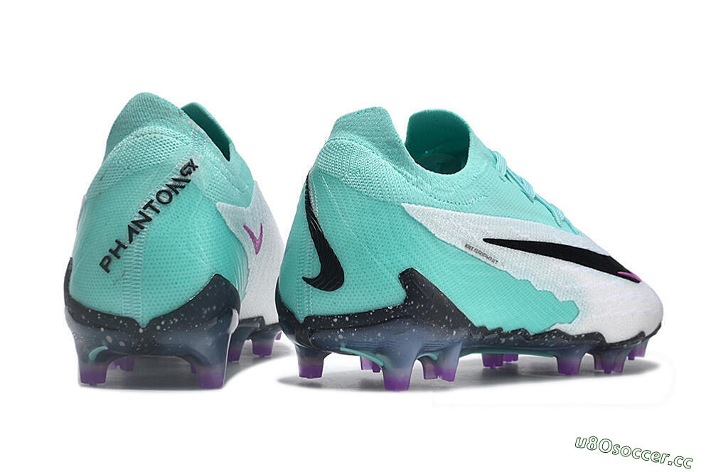 Men's Nike Phantom GX Elite FG Firm Ground Low-Tops Football Boots - Silver/Blue/Purple/Black 6