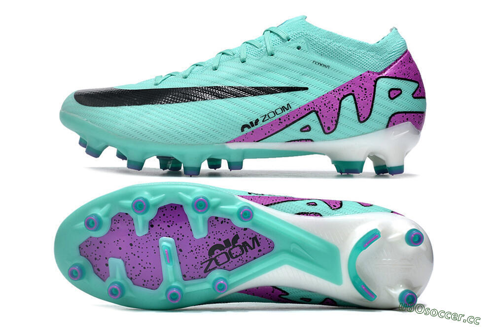 Men's Nike Air Zoom Mercurial Vapor 15 Elite AG Artificial Grass Low-Tops Football Boots - Blue/Purple/Black 1