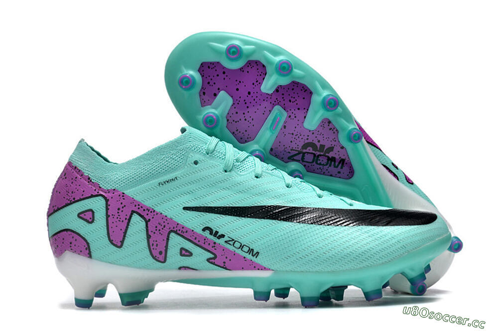 Men's Nike Air Zoom Mercurial Vapor 15 Elite AG Artificial Grass Low-Tops Football Boots - Blue/Purple/Black 2