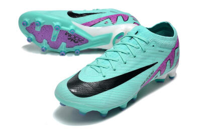 Men's Nike Air Zoom Mercurial Vapor 15 Elite AG Artificial Grass Low-Tops Football Boots - Blue/Purple/Black