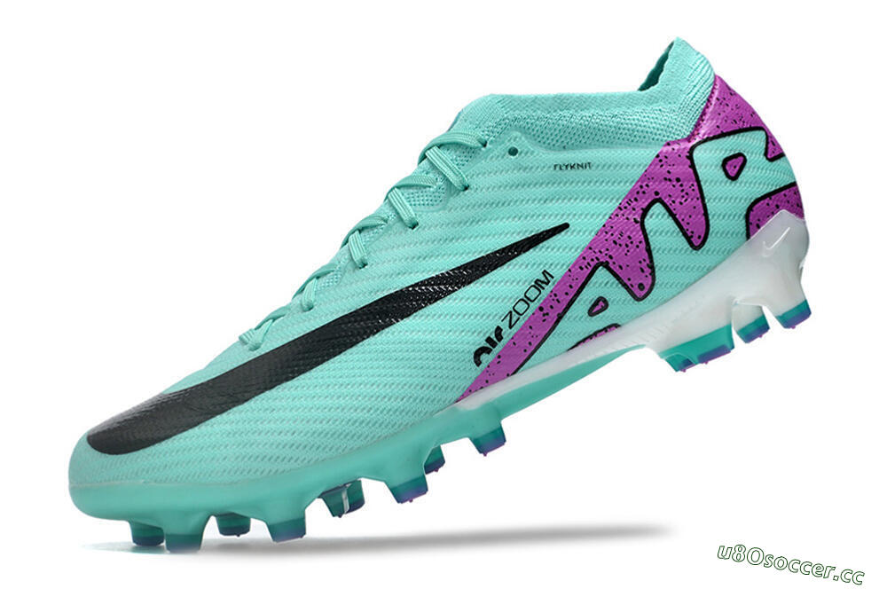 Men's Nike Air Zoom Mercurial Vapor 15 Elite AG Artificial Grass Low-Tops Football Boots - Blue/Purple/Black 5