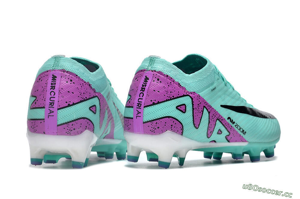 Men's Nike Air Zoom Mercurial Vapor 15 Elite AG Artificial Grass Low-Tops Football Boots - Blue/Purple/Black 6