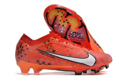 Men's Nike AIR Zoom Mercurial Vapor 15 Elite FG Firm Ground Low-Tops Football Boots - Orange/White/Black
