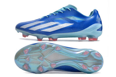 Men's Adidas X Crazyfast+ FG Firm Ground Low-Tops Football Boots - Blue/White/Jade